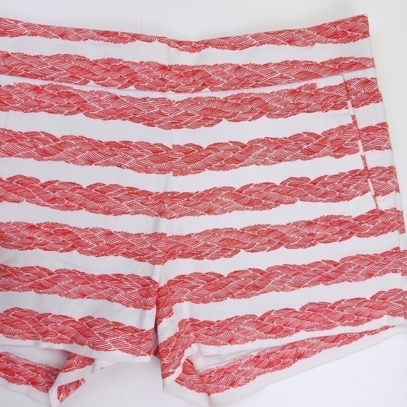 J. Crew Orange Off White Shorts Sz 2 - Picture 3 of 7